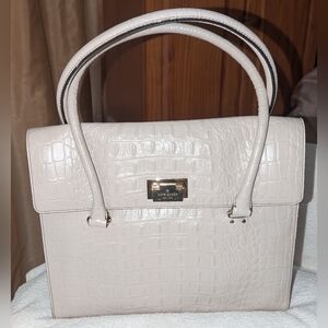 Kate Spade Orchard Valley Gray Satchel with Structured Elegance. NWT